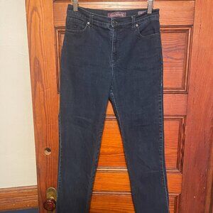 Gloria Vanderbilt Amanda Jeans Womens 8 Blue High Rise Tapered Stretch Denim